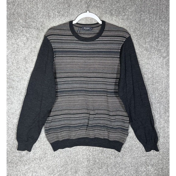 Maerz Virgin Wool Long Sleeve Crew Neck Pullover Knit Sweater Mens US Size Large - Picture 1 of 6